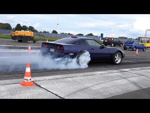 Corvette C4 Drag Race Acceleration & Sound