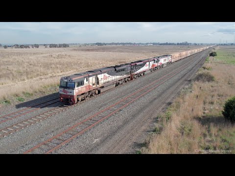 1PM9 SCT Mixed Boxcar Freight, Containers & Steel Train (25/5/2022) - PoathTV Australian Railways