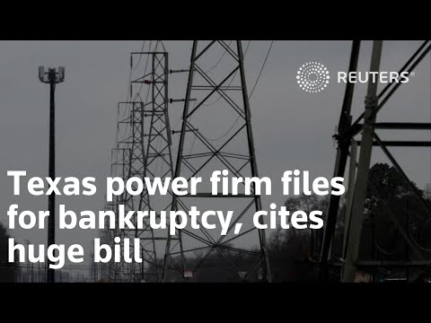 德州電力公司以鉅額賬單為由申請破產 (Texas power firm files for bankruptcy, cites huge bill)