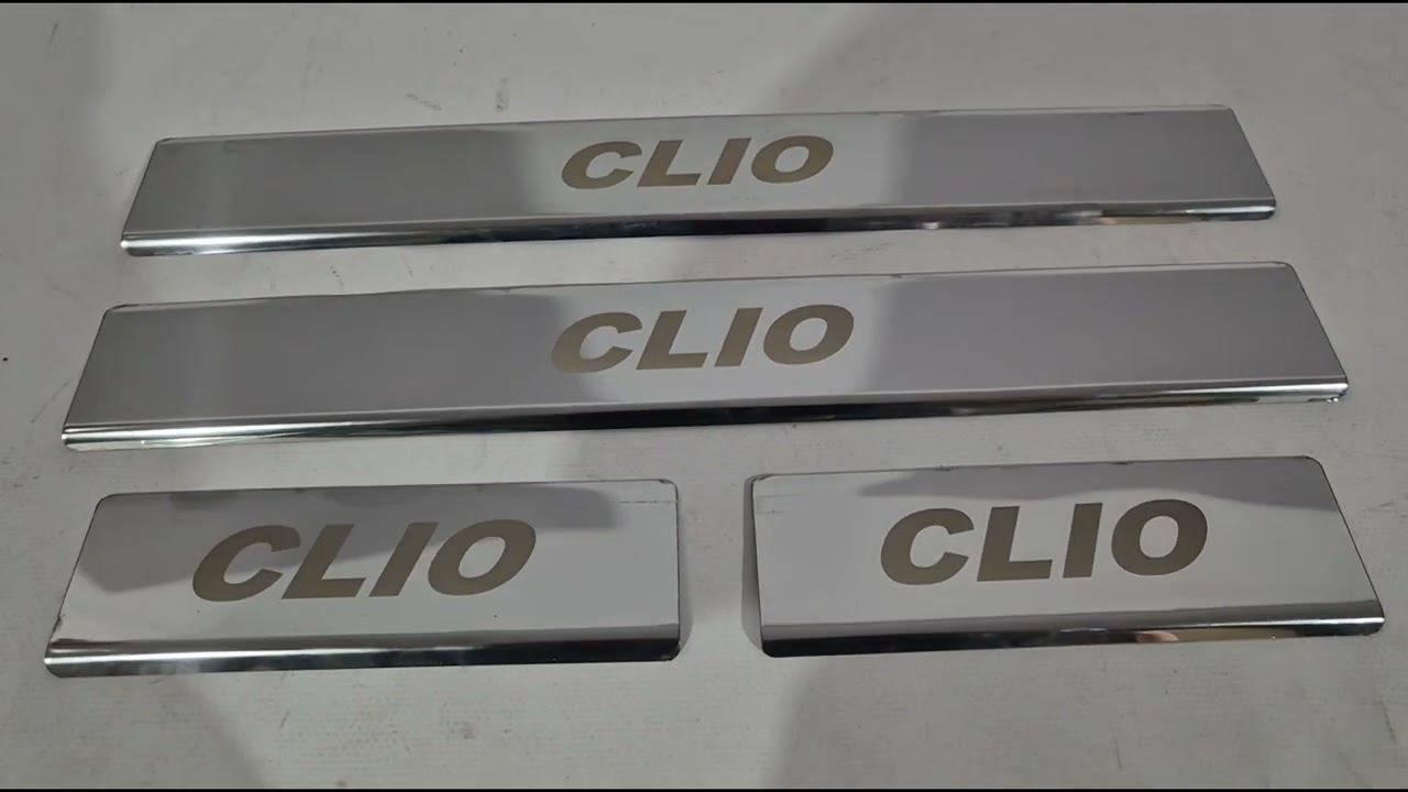 Renault Clio IV 2012–2019 Dørtrinslister Carmos (4 stk., rustfrit stål) Video 1