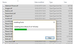 How I Install multiple fonts at once windows 10 / 11