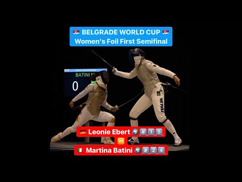 Belgrade World Cup 2022 SWF - L4 - Ebert GER v Batini ITA
