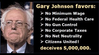 Gary Johnson is NO Bernie Sanders.