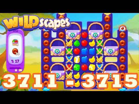 Wildscapes Level 3711 - 3715 HD Walkthrough 3 match puzzle | android | 3712 | 3713 | 3714 | IOS