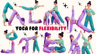 Partner Yoga Fun | Simple Poses for Happy Moments ✨  Yoga