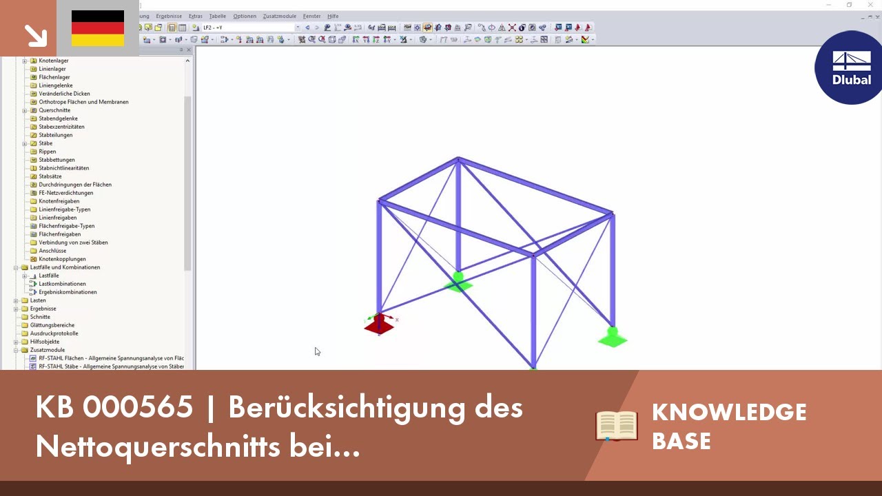 KB 000565 | Berücksichtigung des Nettoquerschnitts bei Zugbeanspruchung nach EN 1993-1-1