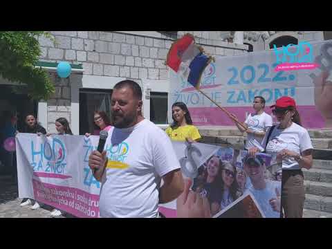 Imotski, Hod za život, 21. 5. 2022. - govor Stipe Čelan i Ana Luetić