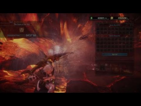 Monster Hunter World Arch Tempered Teostra Bow Solo 4'37"88
