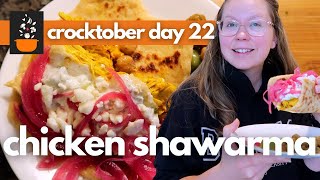Crocktober Day 22: High-Protein Chicken Shawarma | Easy Slow Cooker Mediterranean Dinner