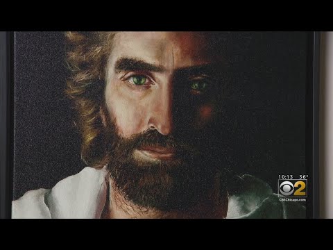 Hidden For Year's Artist's Famous Painting Of Jesus Emerges
