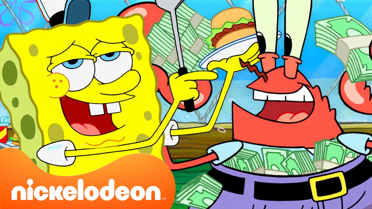 ساعة واحدة مع مستر سلطع في مطعم سلطع 🦀💰 | سبونج بوب | Nickelodeon Arabia