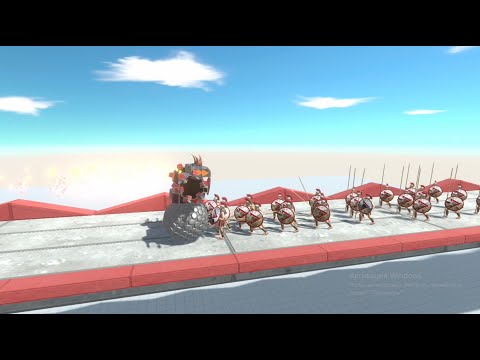 Monsters Run Away from a Giant Cannonball - Animal Revolt Battle Simulator