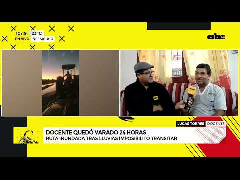 Ñeembucú bajo agua: docente quedó atrapado por más de un día