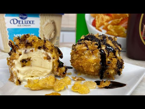 Corn Flake Coated Deep Fried Ice Cream