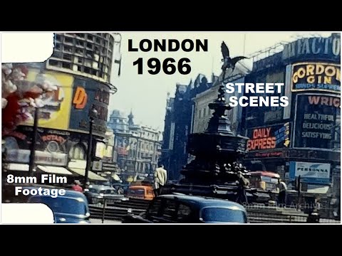London, England - street scenes 1966 - Great footage! -  8mm Film Footage