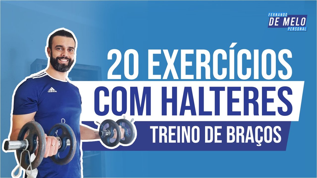 20 EXERCÍCIOS COM HALTERES | TREINO EM CASA 💪🏡