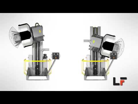 video 1, Pétrin spirale basculant sur table et trémie 300kg