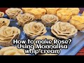 HOW TO MAKE ROSE ? USING MONNALISA WHIP CREAM FROSTING | By Jane Sanes