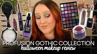 PROFUSION *GOTHIC BEAUTY* COLLECTION TRY ON REVIEW! Halloween Cosmetics Try On Review Cruelty Free