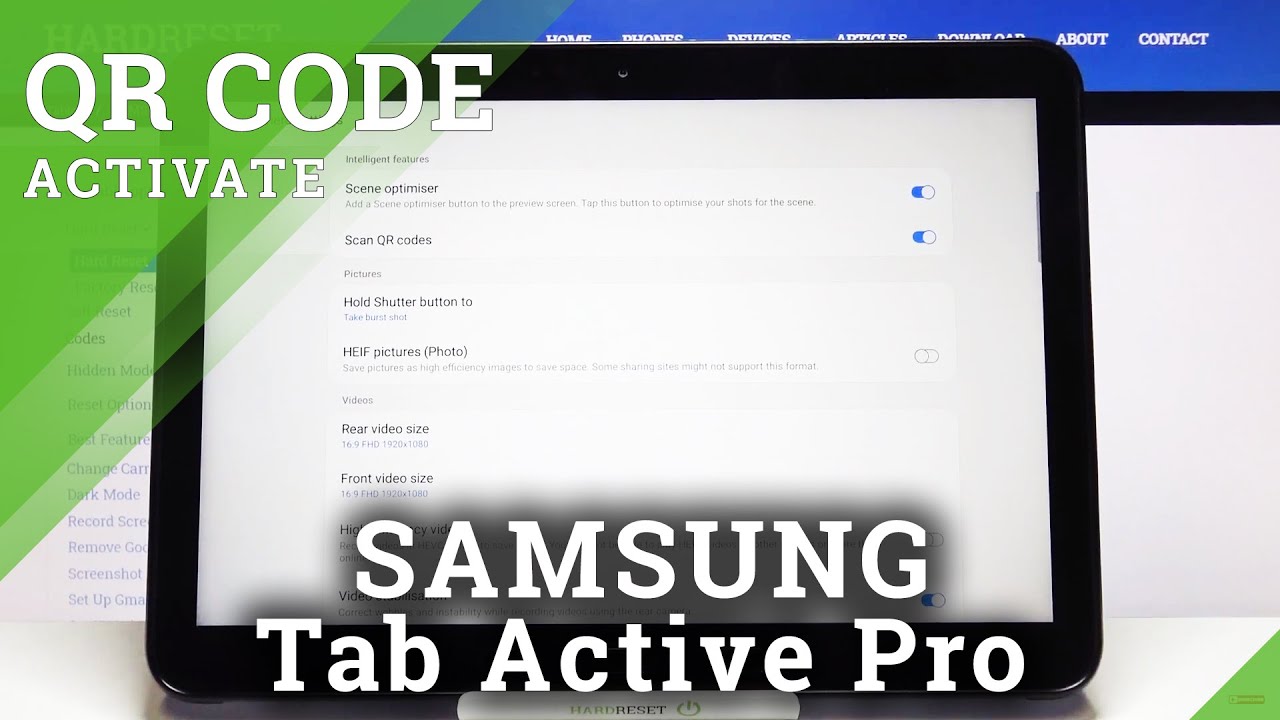 How to Scan QR Codes in SAMSUNG Galaxy Tab Active Pro – Activate QR Scanner