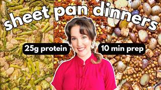 2 EASY Vegan Sheet Pan Dinners! Ready in Under 1 Hour ⏲ Lemony Greens & Beans, BBQ Veggies & Tofu