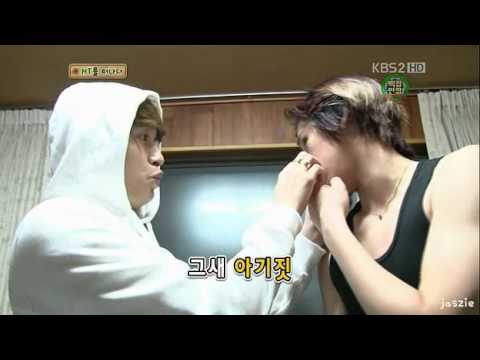 hongki washing his face