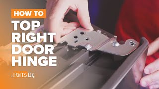 How to Replace Top Right Door Hinge part # WR13X25910 on Your GE Refrigerator