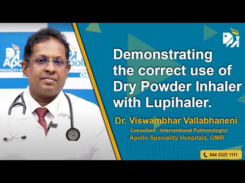 Demonstrating the correct use of Dry Powder Inhaler (DPI) with Lupihaler. Learn now.