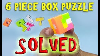6 Piece Box Puzzle Solved - Key chain fidget Toy