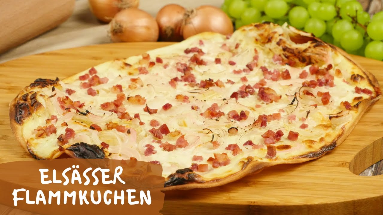 Flammkuchen Elsässer Art, süß oder herzhaft - Einfache Rezepte Flammkuchen Elsässer Art, süß oder herzhaft - Einfache Rezepte