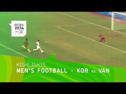Men's Football Korea vs Vanuatu - Highlights | Nanjing 2014 Youth Olympic Games