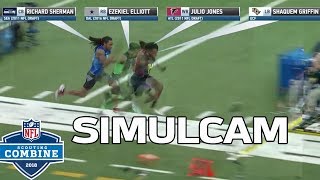 40-Yard Dash Simulcam: Shaquem Griffin vs. Sherman, Zeke, Julio & More! | NFL Combine Highlights