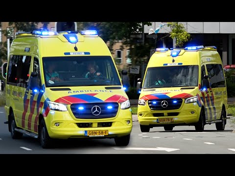 [Primeur] A1, V-Care S Ambulances 16-172 & 16-187 Leiden in Leiden