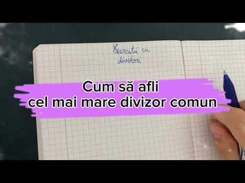 Cum sa afli cel mai mare divizor comun