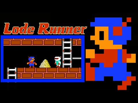 Lode Runner (Famicom, 1984) – 50‑Stage Loop Clear Session (Single Player) 🤖🪜🧱
