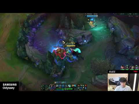 T1 CUZZ PLAYS JUNGLE HECARIM VS NIDALEE - KR GRANDMASTER PATCH 10.22