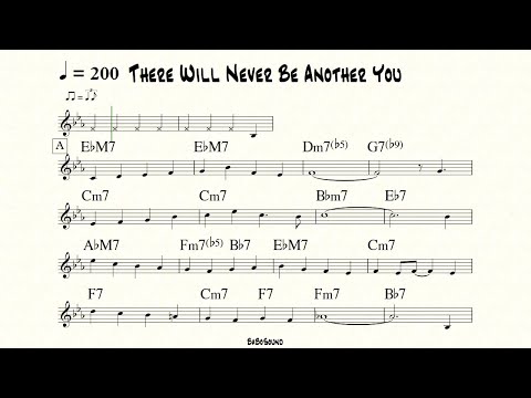 There Will Never Be Another You Backing Track For Bass (BPM 200)