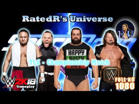 Gameplay WWE 2K18 - Fatal 4 Way TLC - WWE Championship Match
