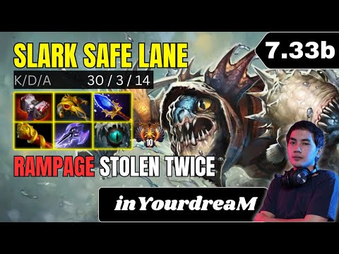 PATCH 7.33b - inYourdreaM Slark Safe Lane 30 KILLS !! Gameplay - Dota 2 Full Match Gameplay