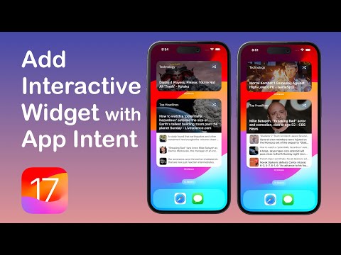 Interactive Widgets - Add Shuffle News App Intent to  Widget | WidgetKit | iOS 17 thumbnail