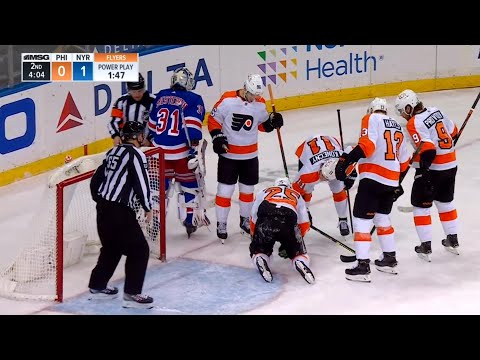 James van Riemsdyk Scores A Goal With His Face