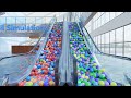 12,500 Colorful Balls on escalator 5.0 - Marble run screening animation
