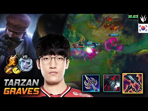 Tarzan Jungle Graves Build Goredrinker Fleet Footwork - LOL KR 12.23