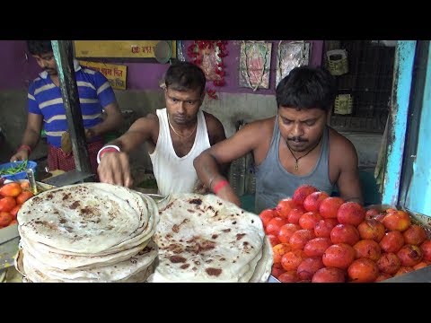 Over Thousands of People Eating Paratha Everyday | Street Food Besides Shyamnagar Railway Station