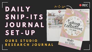 OURS Studio Research Journal Weekly Set-up with “Spring Collections” Stickers | AmberPlansHerDay