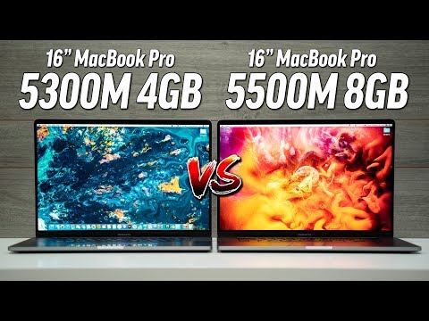 5300M vs 5500M 8GB - 16" MacBook Pro Graphics Comparison