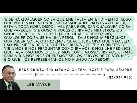 IRMÃO BRANHAM INDICANDO LEE VAYLE