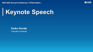 2023 IAIS Annual Conference: Keynote speech