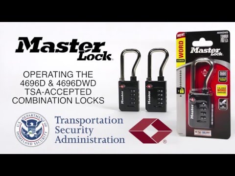 Operating the Master Lock 4696D and 4696DWD TSA-Accepted Combination Luggage Locks