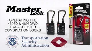 Operating the Master Lock 4696D and 4696DWD TSA-Accepted Combination Luggage Locks